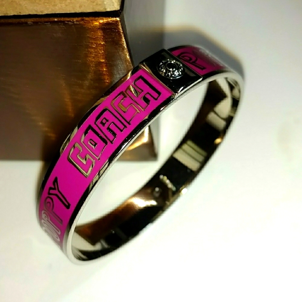 COACH POPPY HEART BANGLE BRACELET